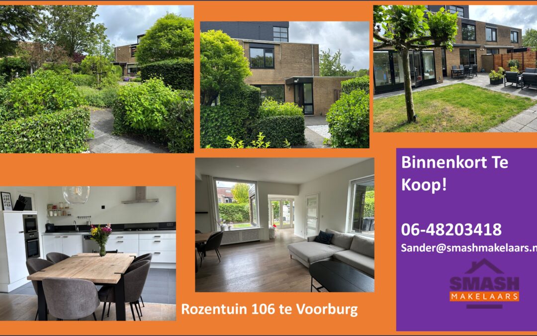 Binnenkort te koop kwadrantwoning in de Rozentuin
