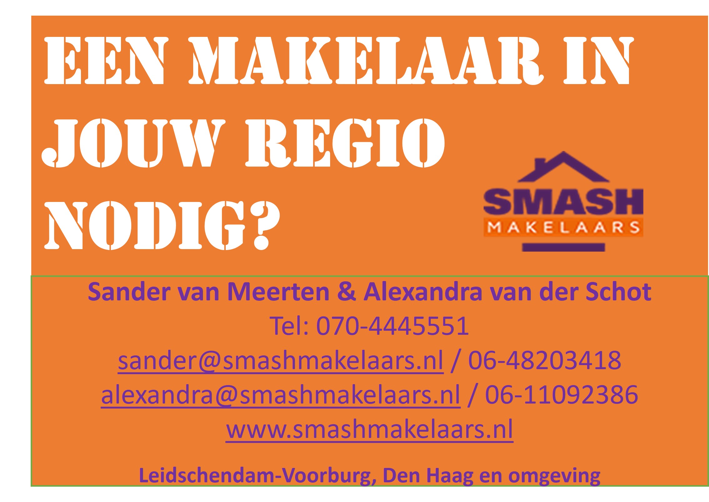 De makelaar voor de regio Voorburg, Leidschendam en Den Haag De makelaar voor de regio Voorburg, Leidschendam en Den Haag