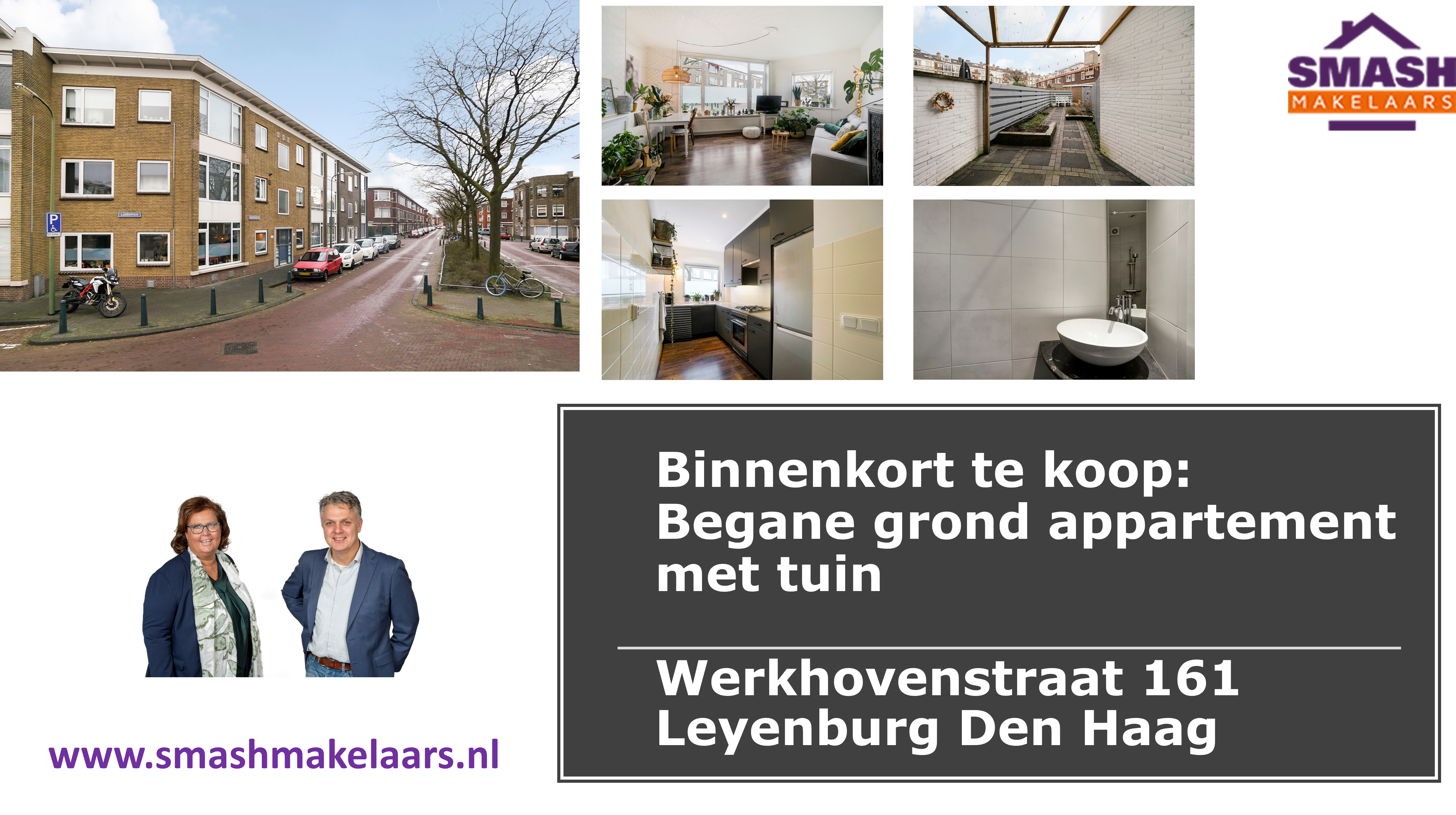 Appartement met tuin te koop in Lyenburg Den Haag. SMASH makelaars is de makelaar van Den Haag.